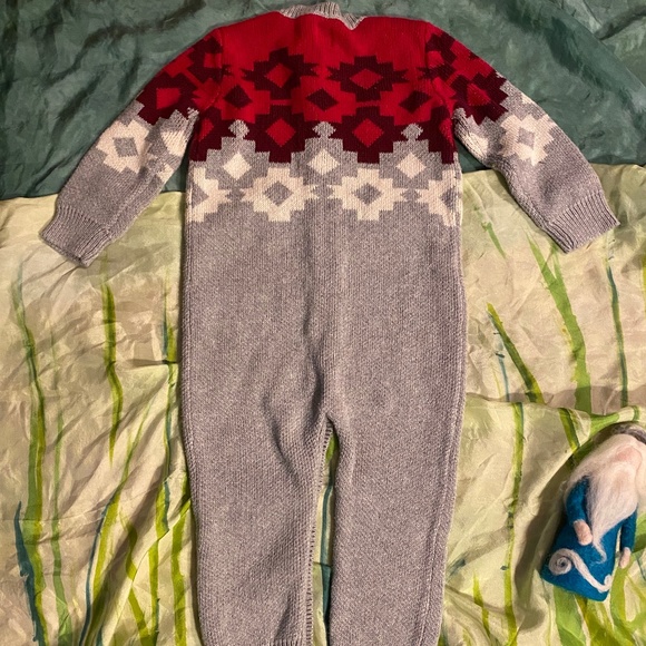 Tea Collection Fair Isle Sweater Romper Set - Picture 5 of 5